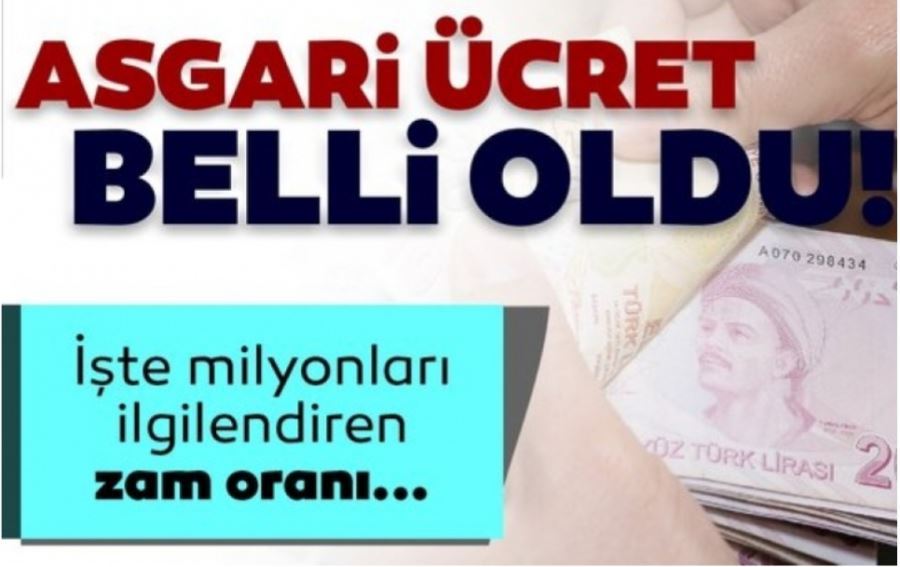 Asgari ücret belli oldu