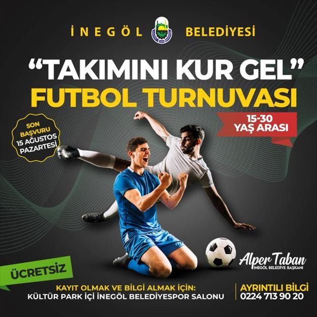İNEGÖL BELEDİYESİ GENÇLER ARASI FUTBOL TURNUVASI BAŞLIYOR