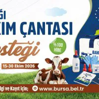 Bursa Büyükşehir Belediyesi'nden Büyükbaş Hayvan Yetiştiricilerine Bakım Çantası Desteği