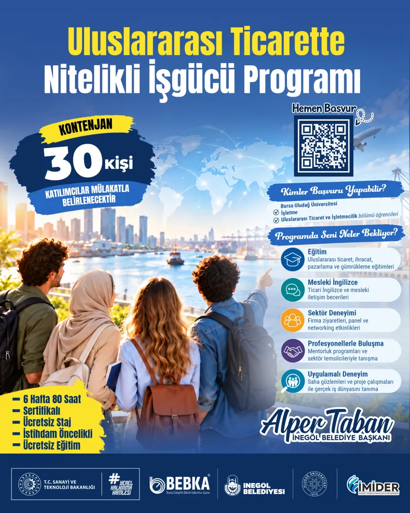 İnegöl'de Üniversite Öğrencileri İçin Uluslararası Ticaret Kariyer Programı